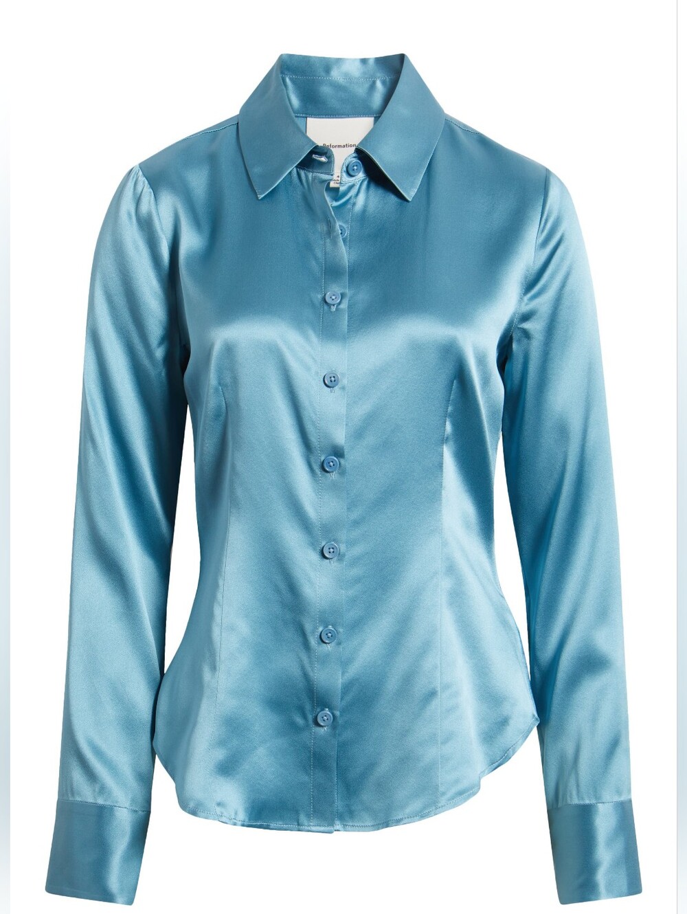 Reformation Raya Silk Button-Up Shirt - Picture 7 of 12